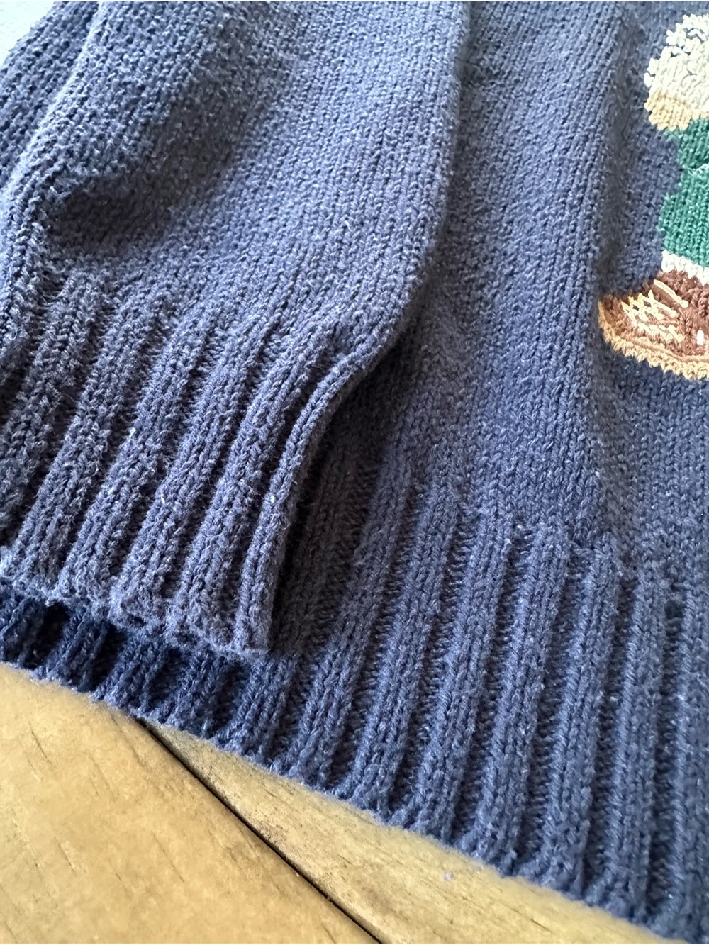 Vintage 90s Ralph Lauren Polo Sport Iconic Bear Ski Cotton Knit Sweater Womens M - Picture 9 of 13